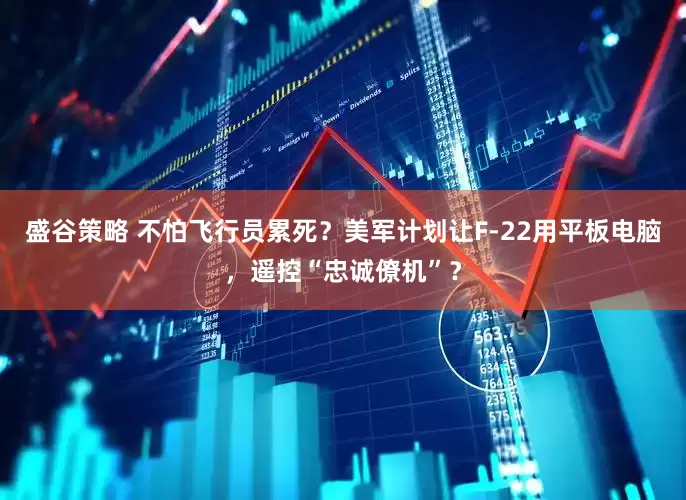 盛谷策略 不怕飞行员累死？美军计划让F-22用平板电脑，遥控“忠诚僚机”？